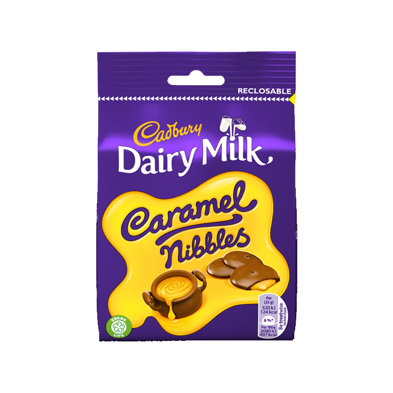 Cadburys Caramel Nibbles 120G - Case Qty - 10