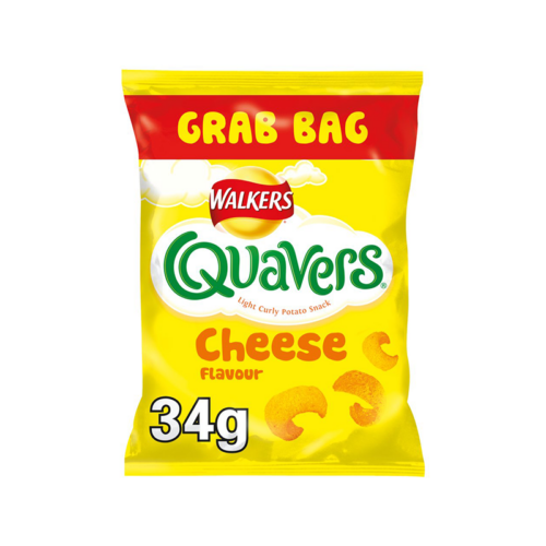 Walkers Grab Bag Quavers Cheese 34G - Case Qty - 30