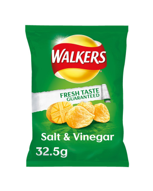 Walkers Salt & Vinegar 32.5G – Case Qty – 32