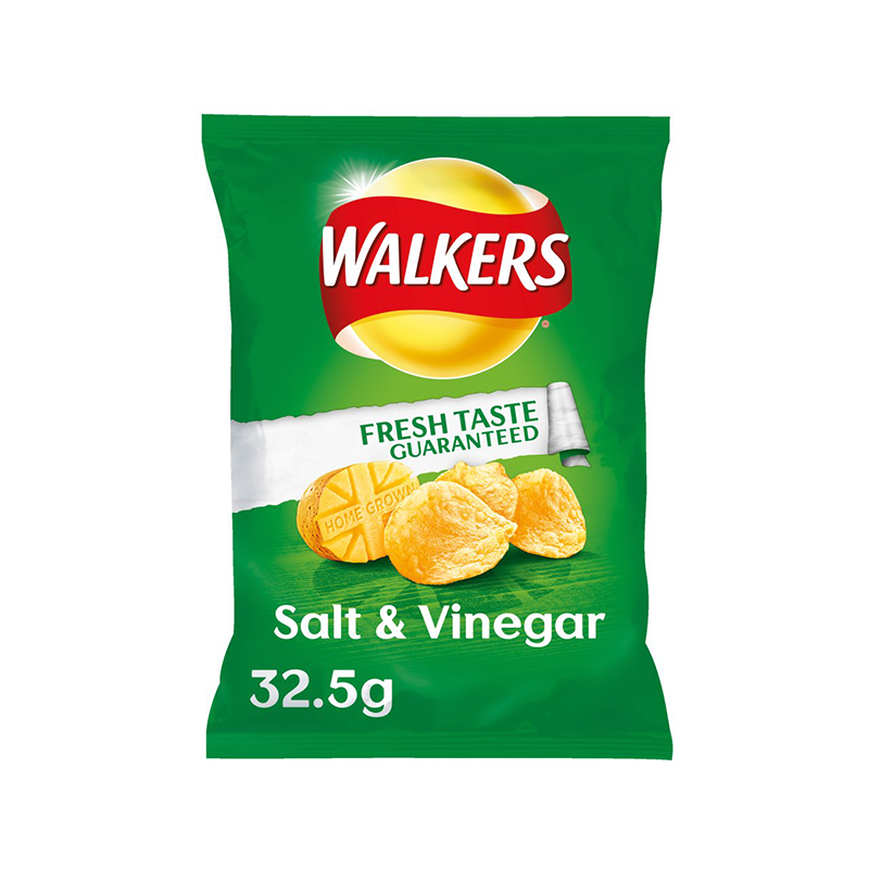 Walkers Salt & Vinegar 32.5G - Case Qty - 32