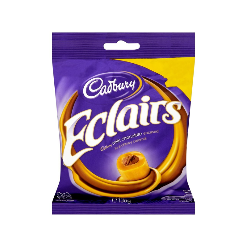 Cadburys Choc Eclairs Bag 130G - Case Qty - 12