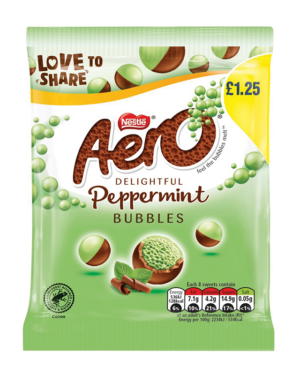 Aero Bubbles Mint Pouch 80G Pm £1.25 – Case Qty – 12