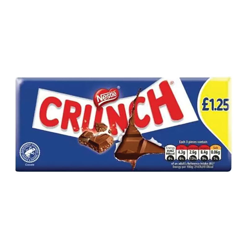 Crunch Milk  100G Pmp £1.25 - Case Qty - 16