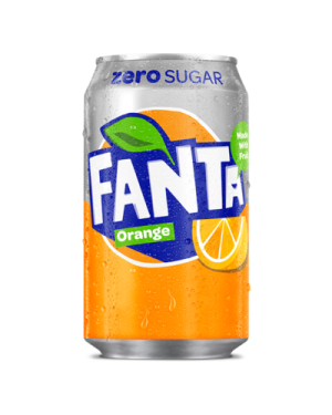 Fanta Zero Orange 330Ml Can – Case Qty – 24