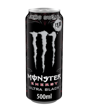 Monster Ultra Black 500Ml – Case Qty – 12