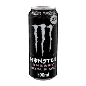 Monster Ultra Black 500Ml – Case Qty – 12