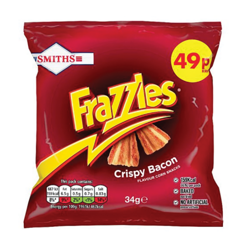 Walkers Frazzles Bacon Pm 49P - Case Qty - 30