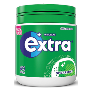 Wrigleys Extra Spearmint Gum 60 Bottle – Case Qty – 6