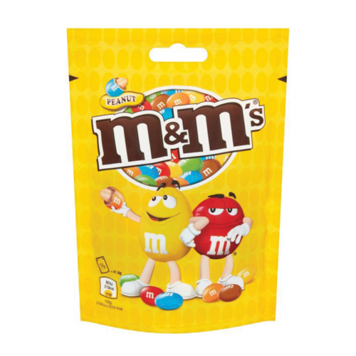 Mars M&M'S Peanut Pouch 125G - Case Qty - 12