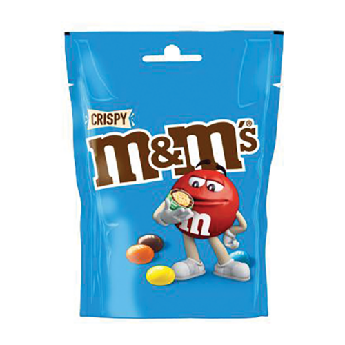 Mars M&M'S Crispy Pouch 107G - Case Qty - 12