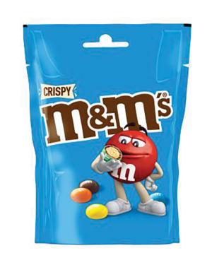 Mars M&M’S Crispy Pouch 107G – Case Qty – 12