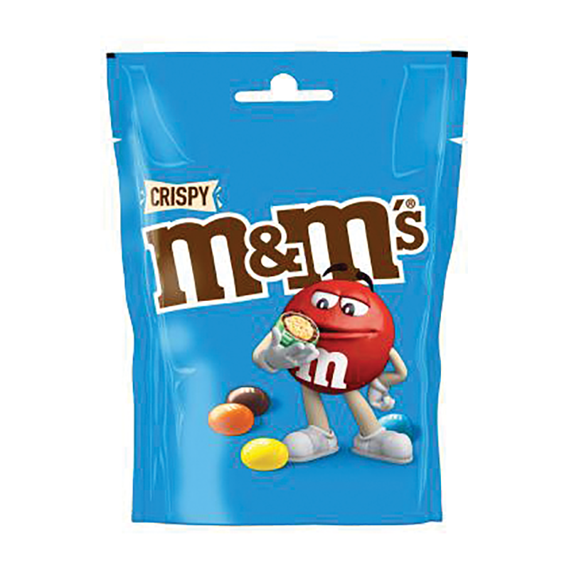 Mars M&M'S Crispy Pouch 107G - Case Qty - 12