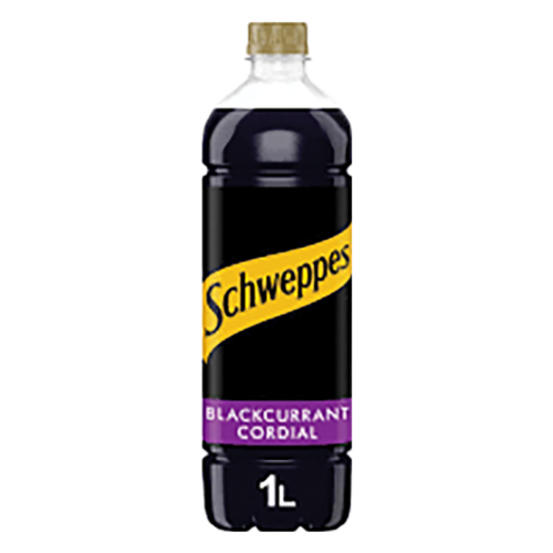 Schweppes Cordial Blackcurrant 1Ltr - Case Qty - 1