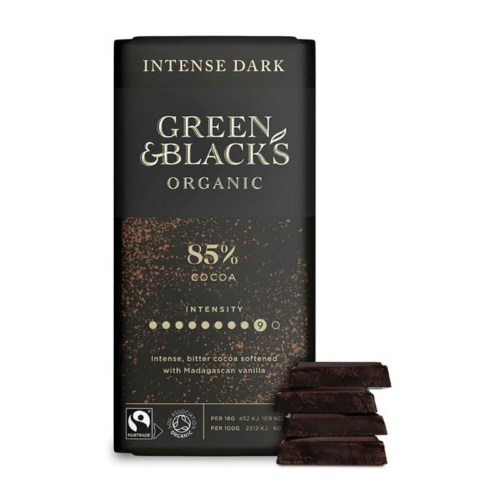Green & Blacks 85% Dark Choc 90G - Case Qty - 15