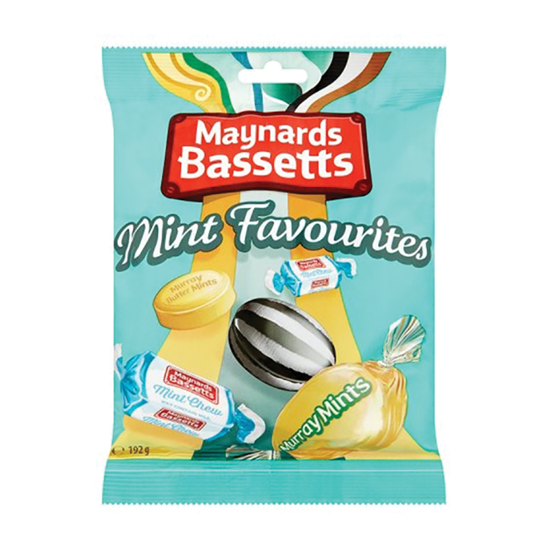 Trebor Mint Favourites Bag 192G - Case Qty - 12