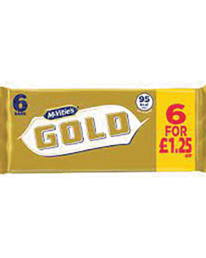 Mcvities Gold Bars 6 Pack Pm £1.25 – Case Qty – 12