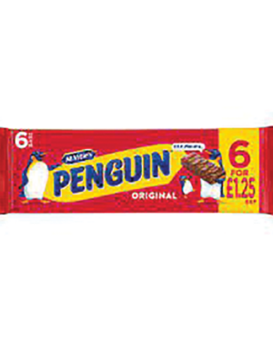 Penguins 6Pk Pm £1.25 – Case Qty – 12