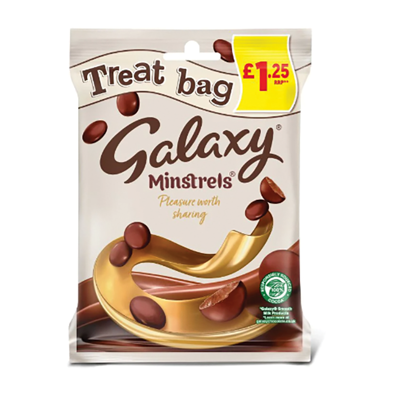 Galaxy Minstrels Treat Bag 80G £1.25 - Case Qty - 20