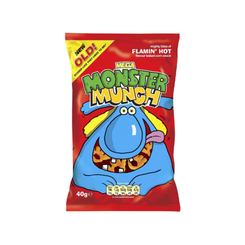 Monster Munch Flamin' Hot Grab Bag 40G - Case Qty - 30
