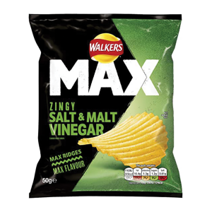 Walkers Max Salt & Vinegar 50G – Case Qty – 24
