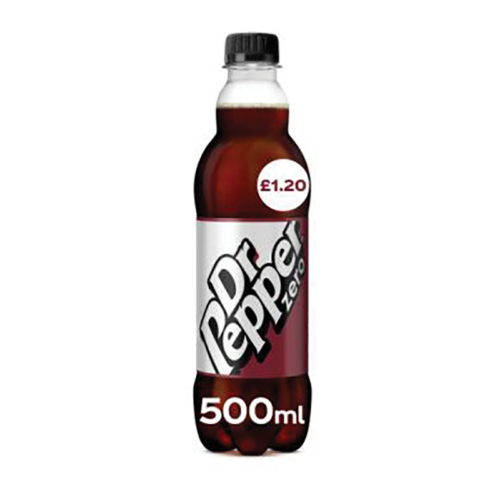 Dr Pepper Zero 500Ml Pmp £1.20 - Case Qty - 12