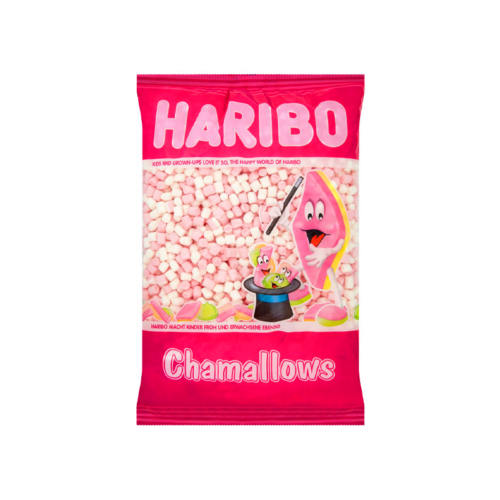 Haribo Mini Pink & White Chamallows 1Kg - Case Qty - 1