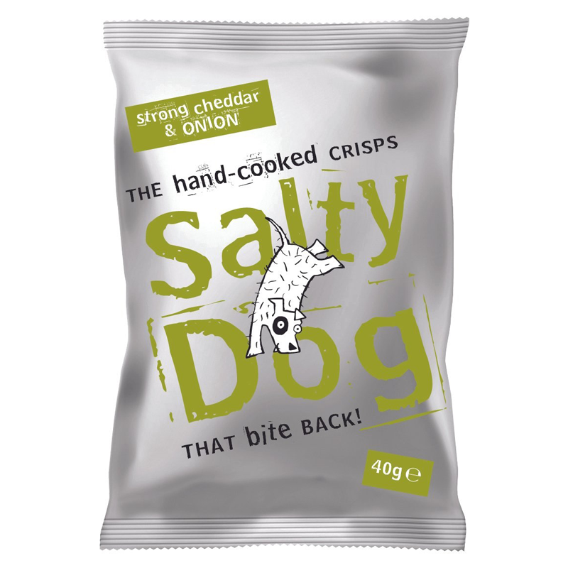 Salty Dog Strong Cheddar & Onion 40G - Case Qty - 30