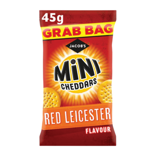 Mini Cheddars Red Leicester 45G - Case Qty - 30