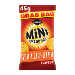 Mini Cheddars Red Leicester 45G – Case Qty – 30