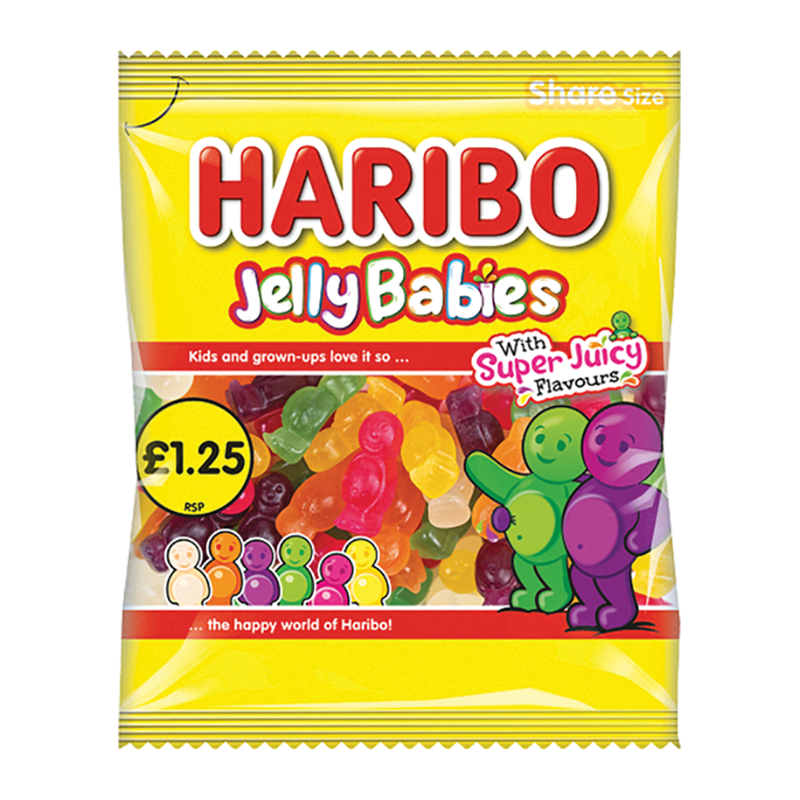 Haribo Jelly Babies Pmp £1.25 - Case Qty - 12
