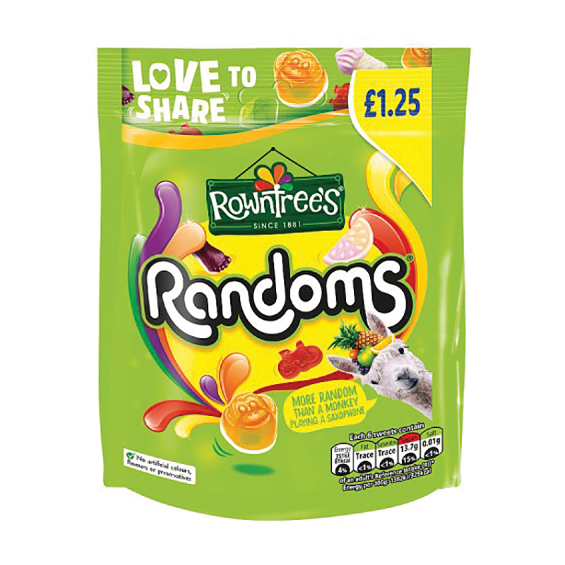 Nestle Randoms Bag £1.25 120G - Case Qty - 10