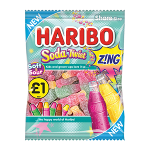 Haribo Soda Twist Z!Ng Pmp £1.25 – Case Qty – 12