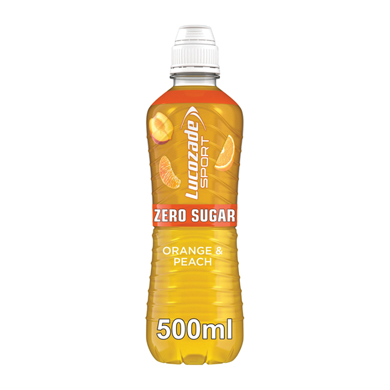 Lucozade Sport Zero Orange & Peach 500Ml - Case Qty - 12