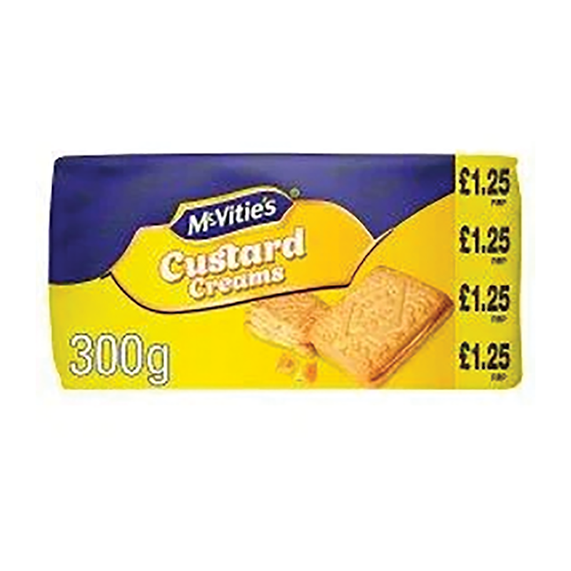 Mcvities Custard Creams 300G Pm 1.25 - Case Qty - 12