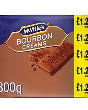 Mcvities Bourbon Creams 300G Pm 1.25 – Case Qty – 12
