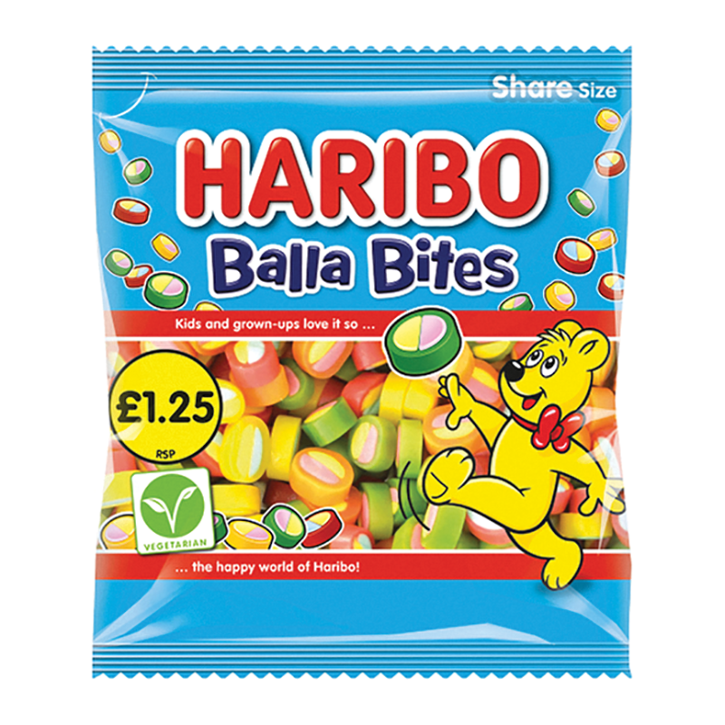 Haribo Balla Bites Pmp £1.25 - Case Qty - 12
