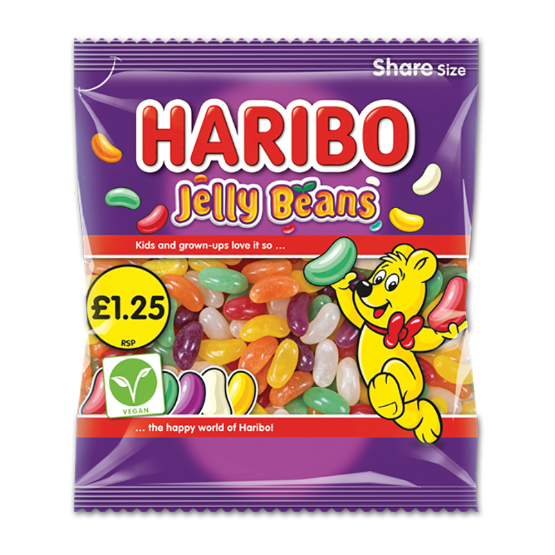 Haribo Jelly Beans Pmp £1.25 - Case Qty - 12