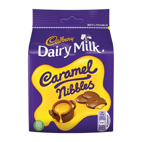 Cadburys Caramel Nibbles 95G - Case Qty - 10