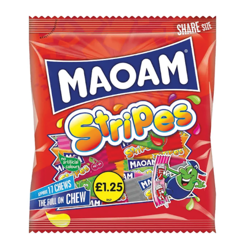 Haribo Maoam Stripes Pmp £1.25 - Case Qty - 14