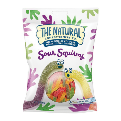 Tncc Sour Squirms 130G Bag - Case Qty - 10