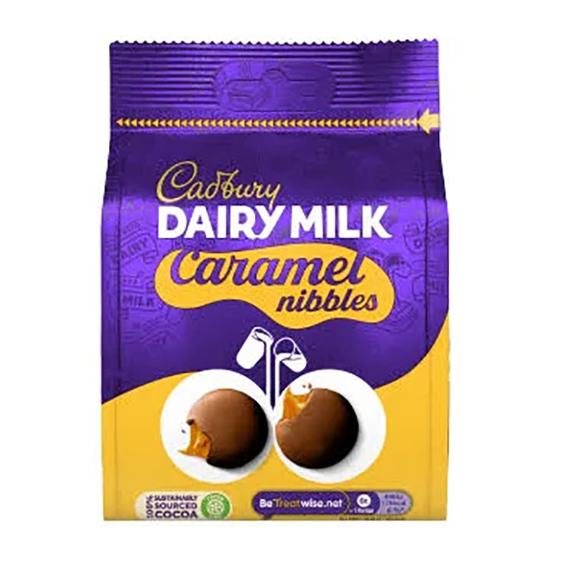 Cadburys Caramel Nibbles 95G £1.35 - Case Qty - 10