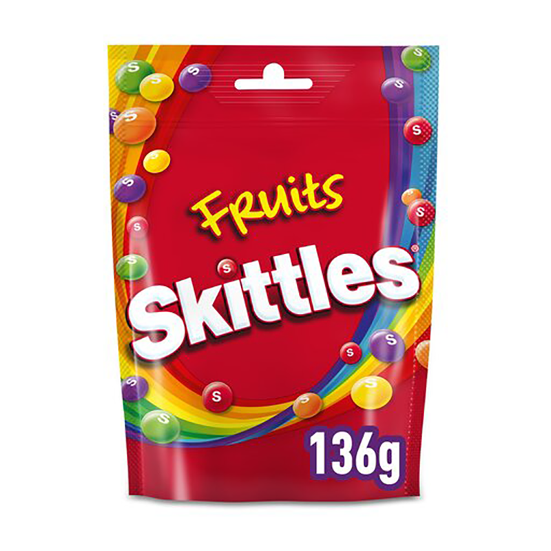Skittles Fruit Pouch 136G - Case Qty - 15