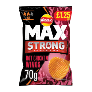 Walkers Max Strong Hot Wings Pm 1.25 – Case Qty – 15