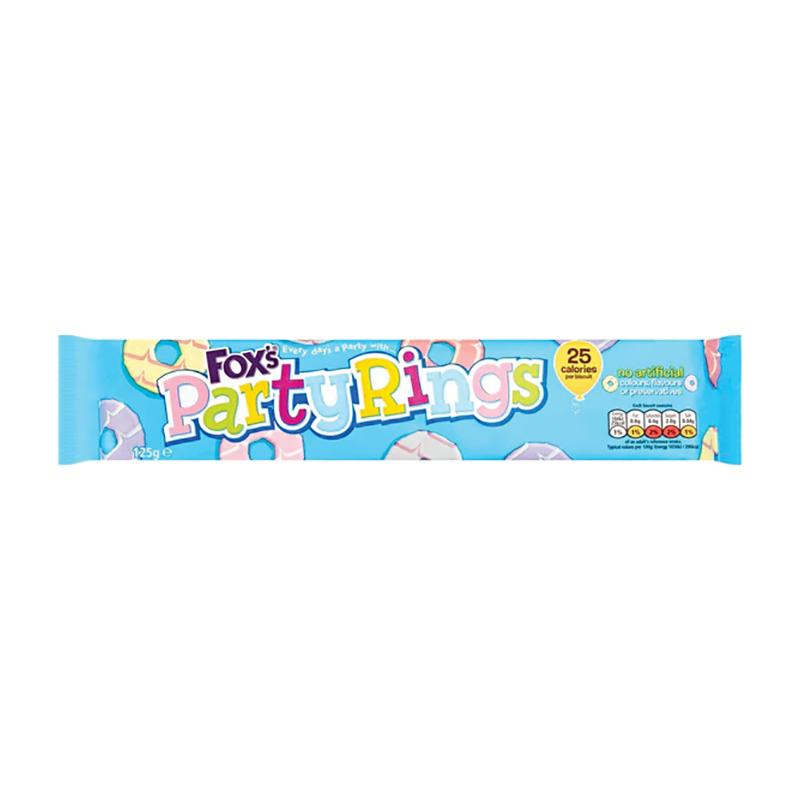 Foxs Party Rings 125G - Case Qty - 16