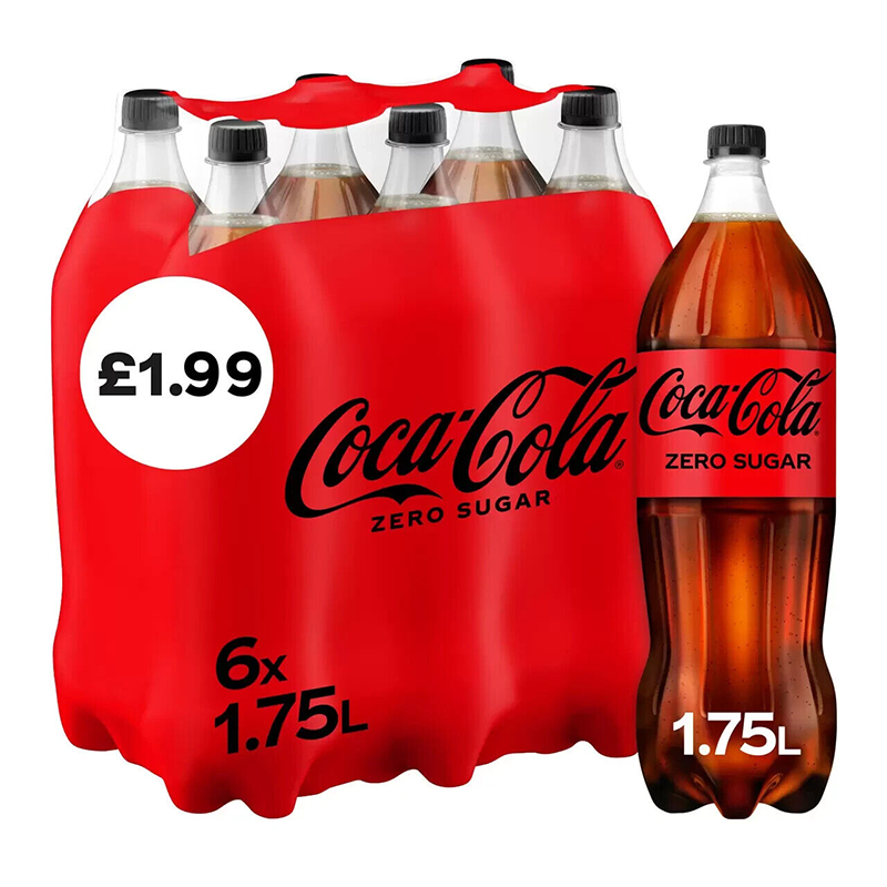 Coca Cola Zero 1.75Lt Pmp £1.99 - Case Qty - 6