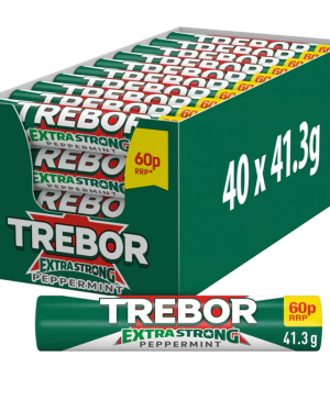 Trebor Extra Strong Peppermint Roll Pm 60P – Case Qty – 40