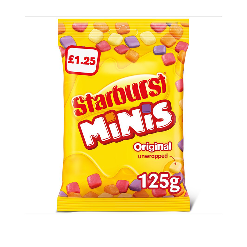 Starburst Minis Original 125G Pm £1.25 - Case Qty - 12