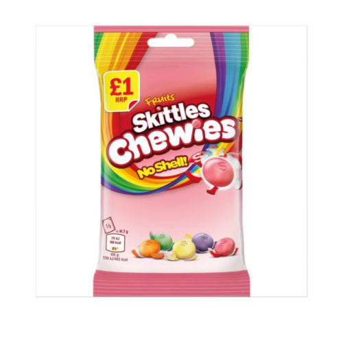 Skittles Chewies 125G Pm £1.25 - Case Qty - 12
