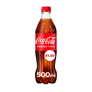 Coca Cola 500Ml Pmp £1.60 – Case Qty – 24