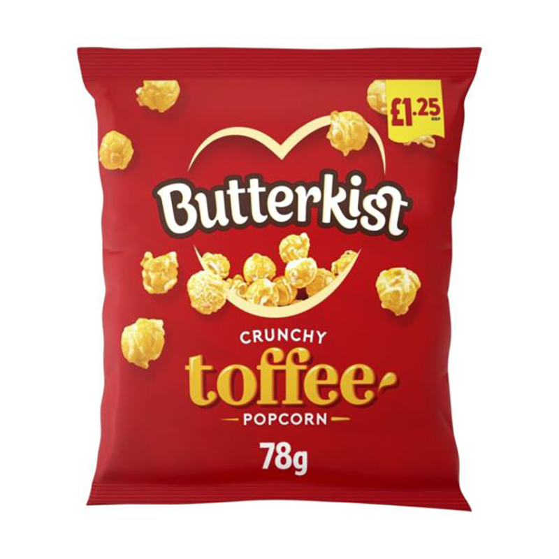 Butterkist Toffee Popcorn 78G £1.25 - Case Qty - 15